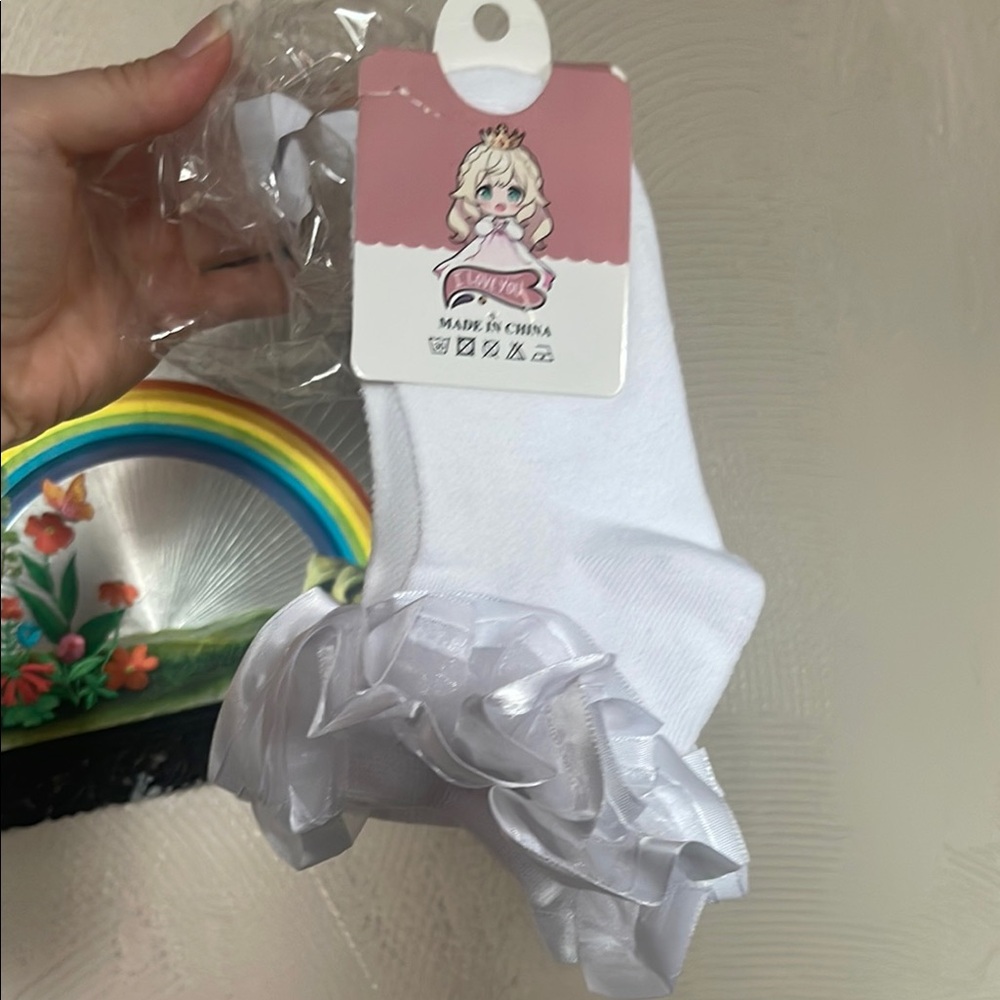 White Ruffle Socks - Picture 2 of 4